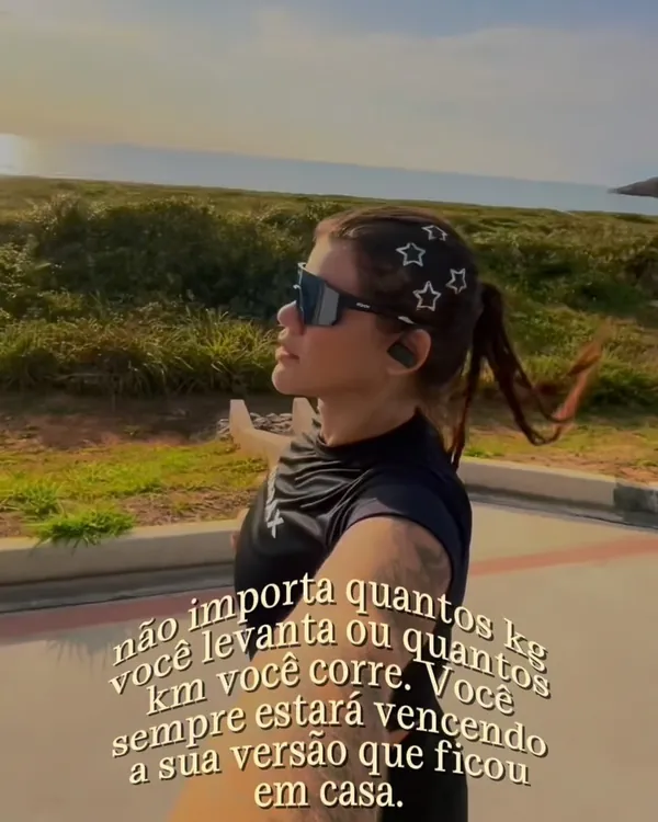 Post: corrida ao ar livre com frase motivacional