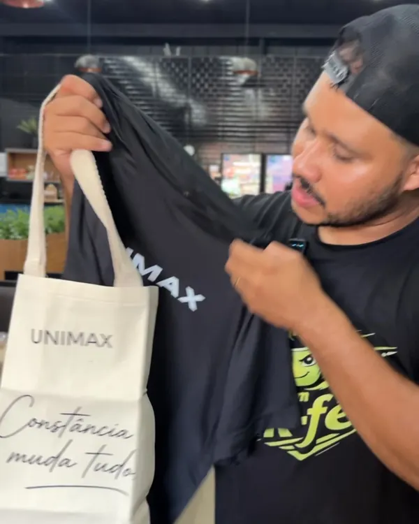 Post: ecobag Constância muda tudo e camiseta Unimax